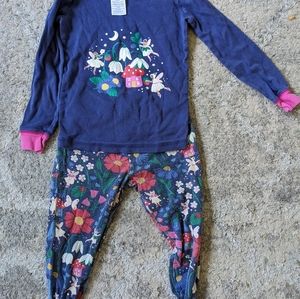 Mini Boden Kids’ 5Y Cozy Glow-In-The-Dark Blue Forest Fairies Pajamas